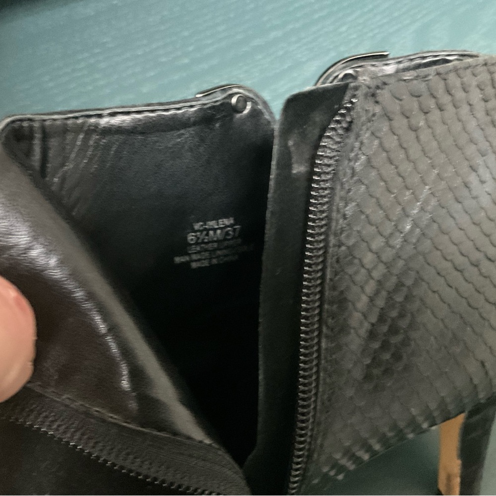Vince Camuto Black Textured Ankle Boots